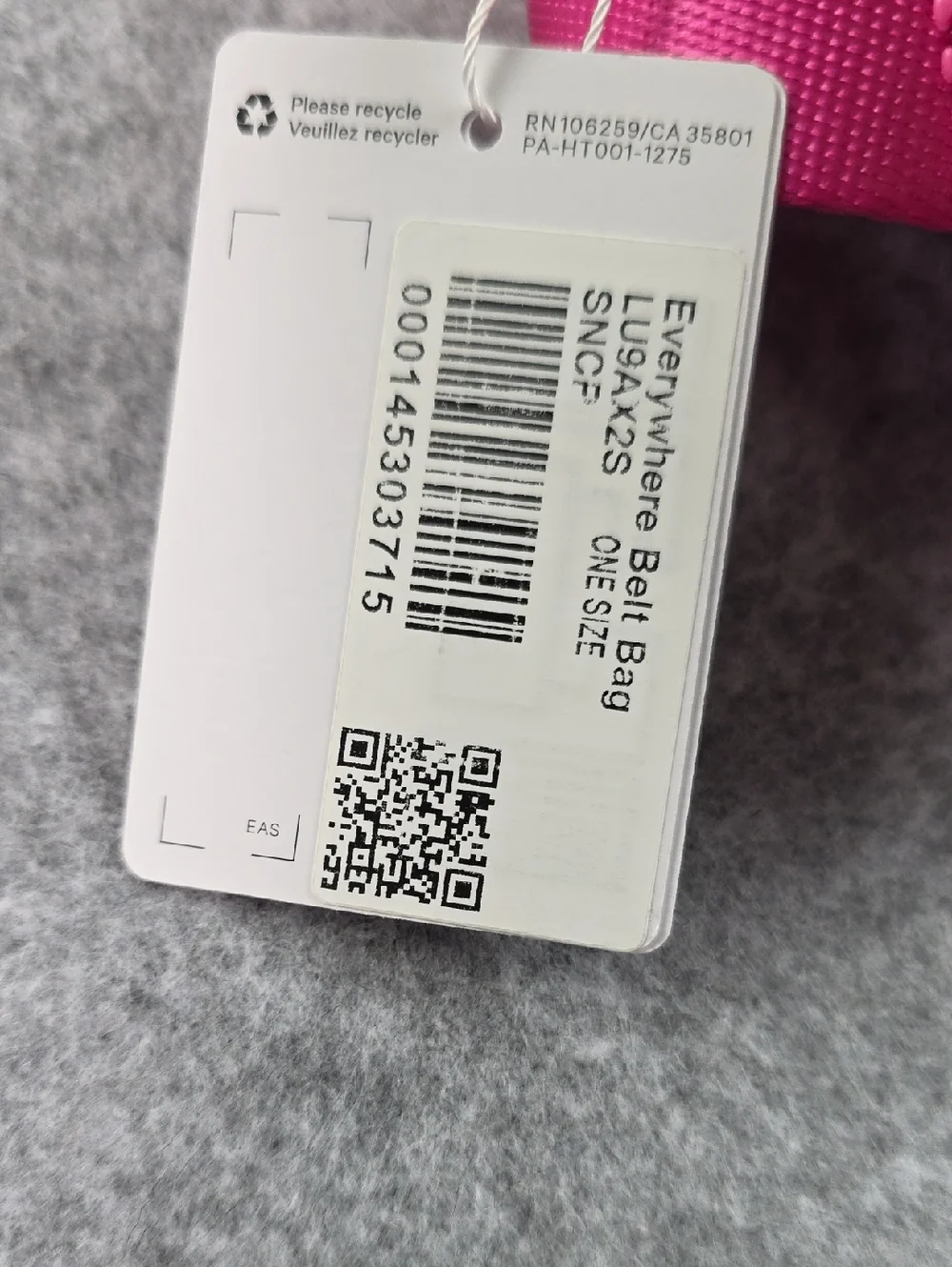 NWT Lululemon Pink Everyday Belt Bag Fanny Pack Adjustable Strap - Picture 2 of 6